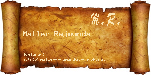 Maller Rajmunda névjegykártya